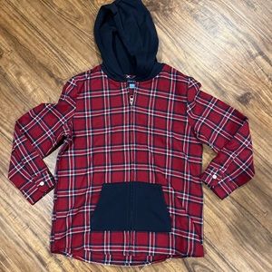 Boys zip up flannel NWOT